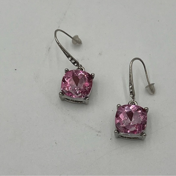 Elegant Pink Gemstone Earrings - Picture 1 of 5